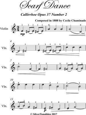cover image of Scarf Dance Callirrhoe Opus 37 Number 2 Easy Violin Sheet Music